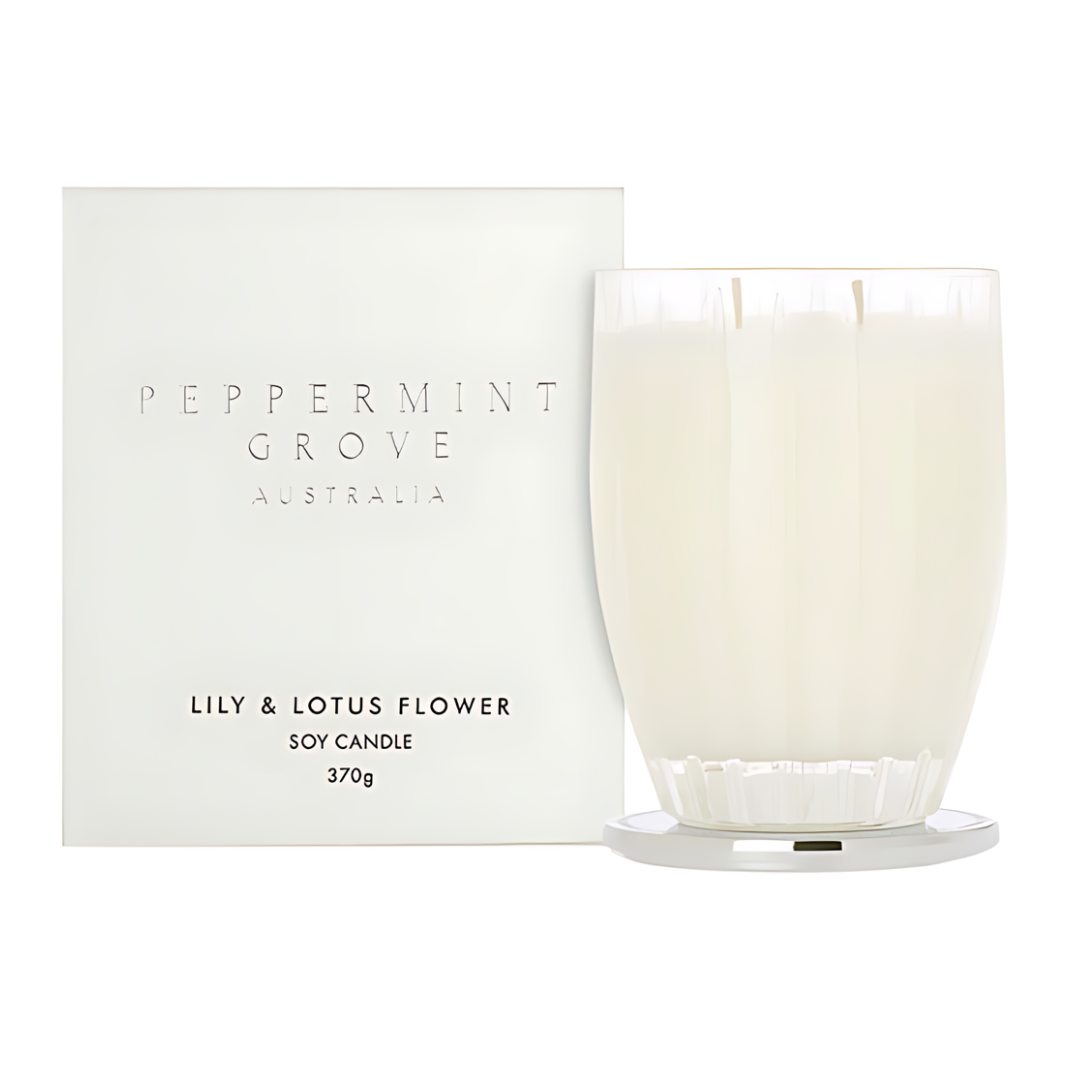 Peppermint Grove Lily & Lotus Flower Soy Candle 370g