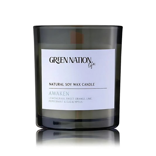 Green Nation Life Luxurious Scented Soy Wax Candle - Awaken 300g