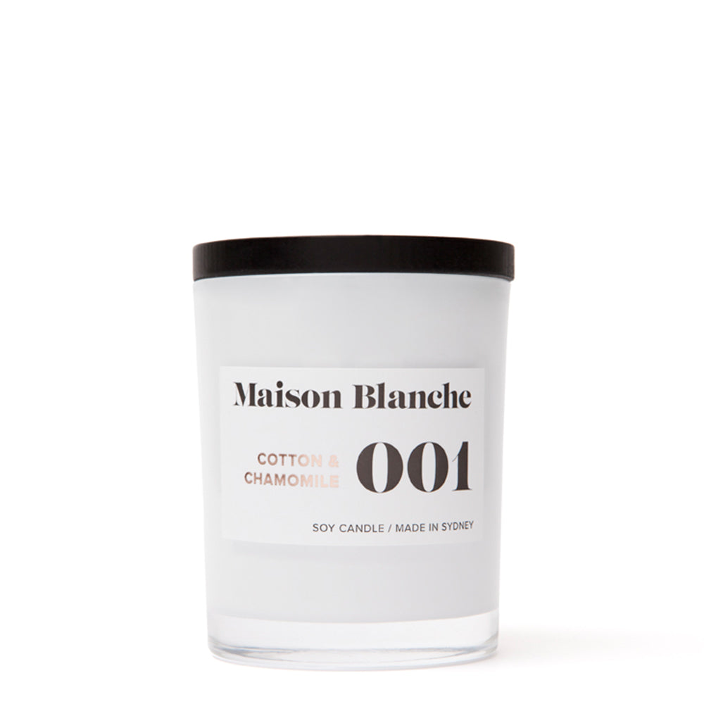 Maison Blanche 001 Cotton & Chamomile Medium Candle 200g