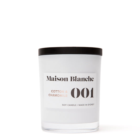 Maison Blanche 001 Cotton & Chamomile Medium Candle 200g