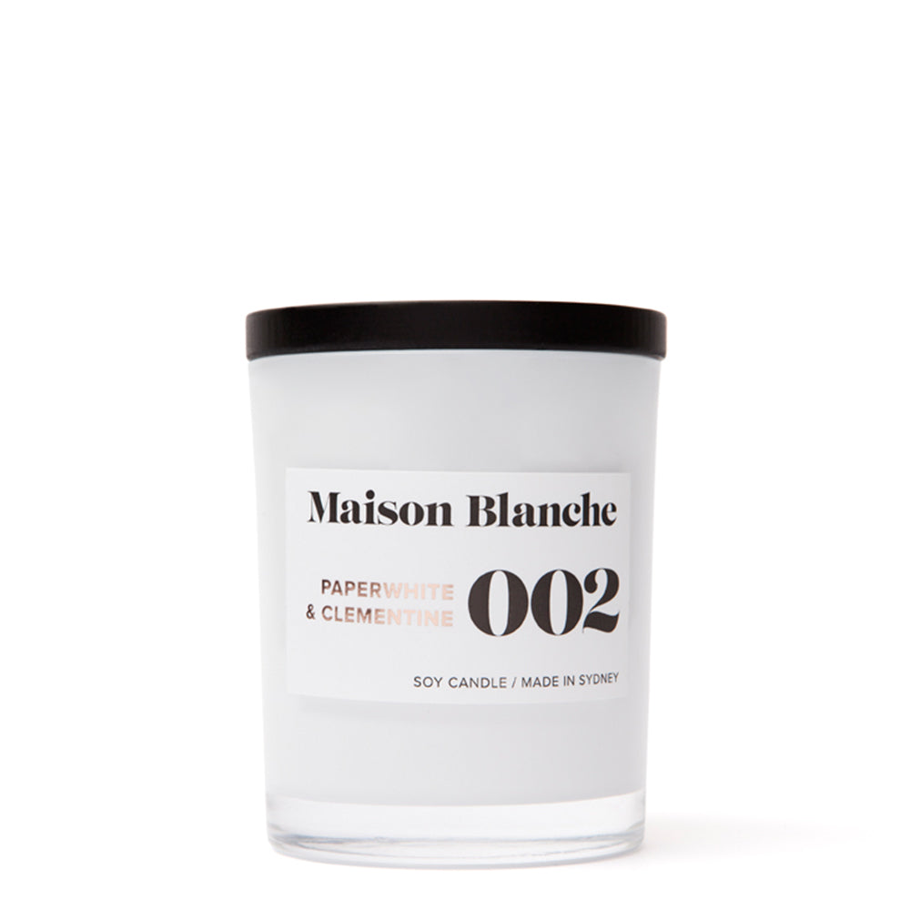 Maison Blanche 002 Paperwhite & Clementine Medium Candle 200g