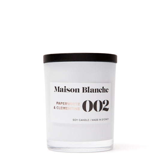 Maison Blanche 002 Paperwhite & Clementine Medium Candle 200g