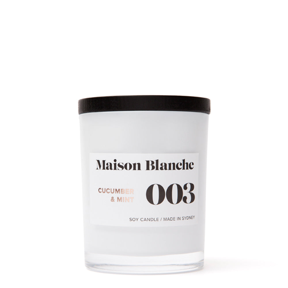 Maison Blanche 003 Cucumber & Mint Medium Candle 200g