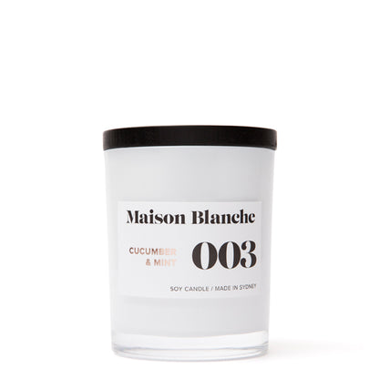 Maison Blanche 003 Cucumber & Mint Medium Candle 200g