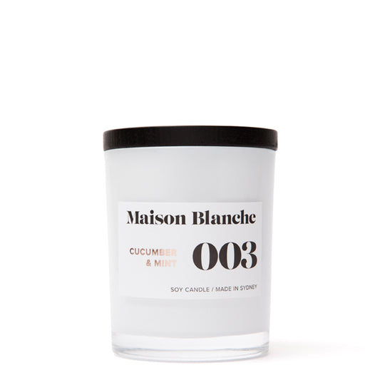 Maison Blanche 003 Cucumber & Mint Medium Candle 200g