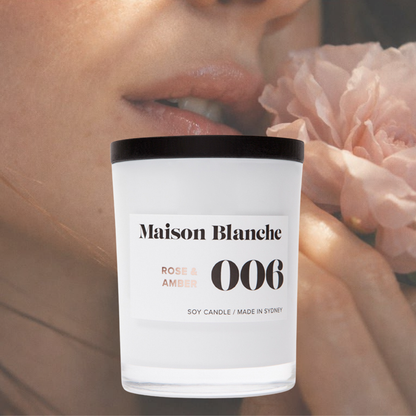 Maison Blanche 006 Rose & Amber Medium Candle 200g – official Maison Blanche product image 3