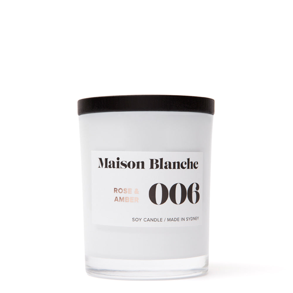 Maison Blanche 006 Rose & Amber Medium Candle 200g