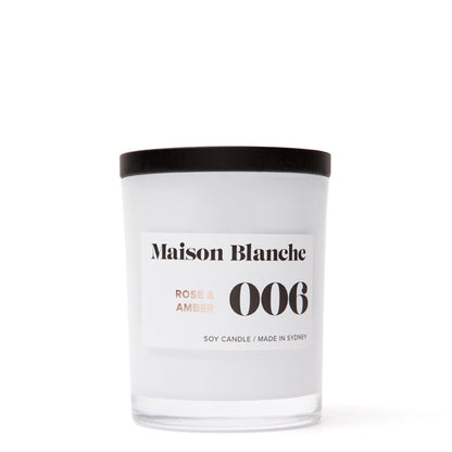 Maison Blanche 006 Rose & Amber Medium Candle 200g