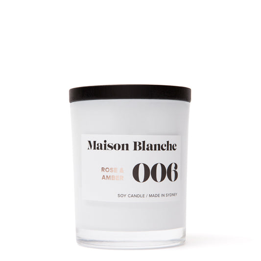 Maison Blanche 006 Rose & Amber Medium Candle 200g