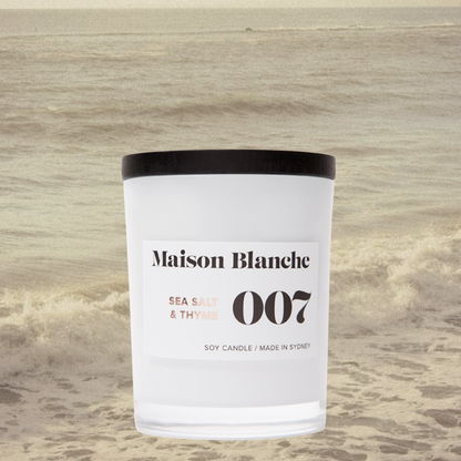 Maison Blanche 007 Sea Salt & Thyme Medium Candle 200g – official Maison Blanche product image 3