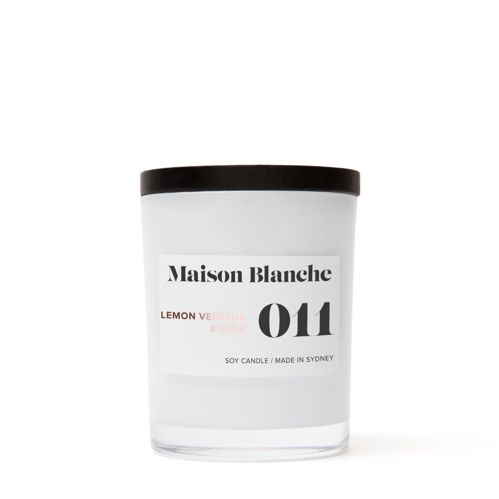 Maison Blanche 011 Lemon Verbena & Sage Medium Candle 200g