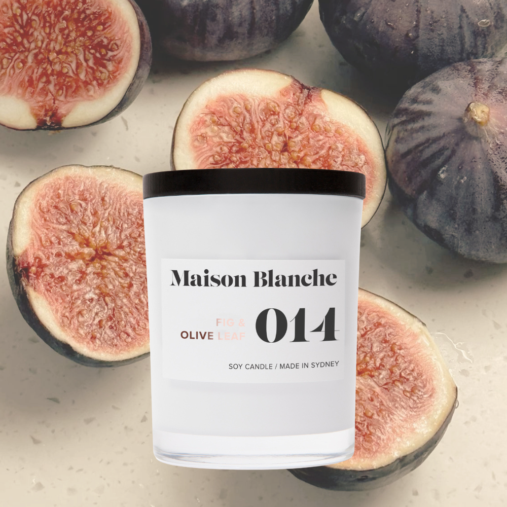 Maison Blanche 014 Fig & Olive Leaf Medium Candle 200g – official Maison Blanche product image 3