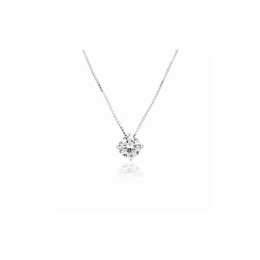 GEORGINI Moissanite Pendant – 1tcw, 9ct White Gold