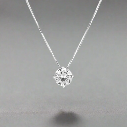 GEORGINI Moissanite Pendant – 1tcw, 9ct White Gold