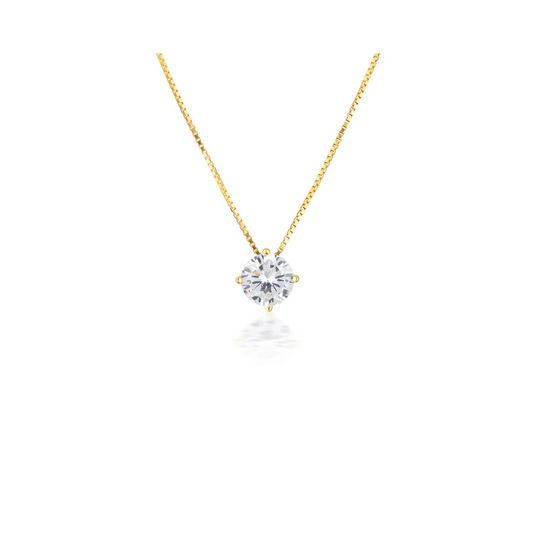 GEORGINI Moissanite Pendant – 1tcw, 9ct Yellow Gold