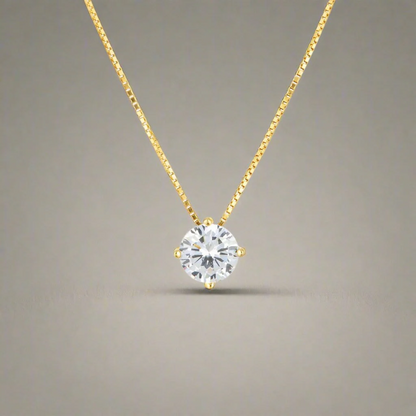 GEORGINI Moissanite Pendant – 1tcw, 9ct Yellow Gold