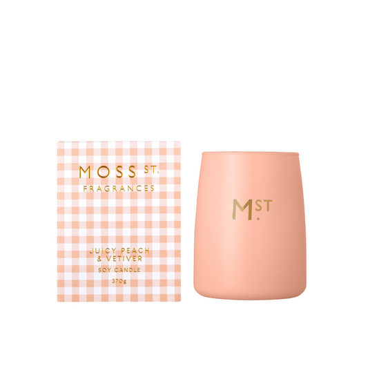 MOSS ST Juicy Peach & Vetiver Soy Candle 370g