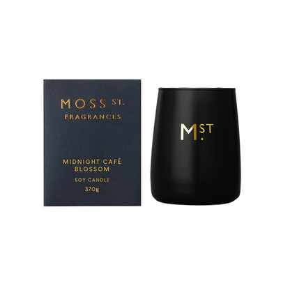 MOSS ST 限量版：午夜咖啡花香大豆蜡烛 370g