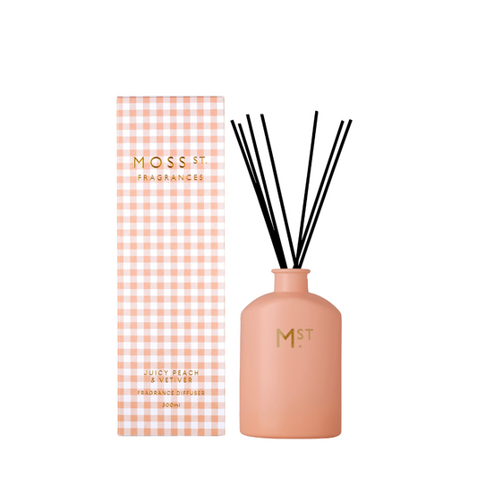MOSS ST Reed Diffuser - Juicy Peach & Vetiver 300mL