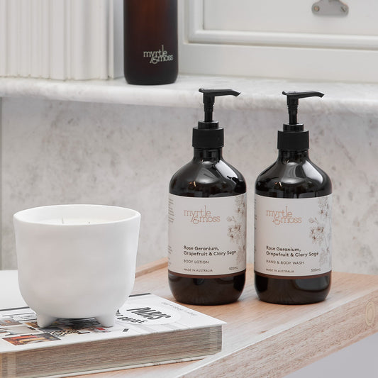 Myrtle & Moss Hand & Body Wash Rosemary, Cedarwood & Lavender Bud 500mL