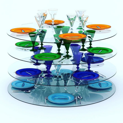 Mario Luca Giusti Aimone Orange Fruit Plates Set of 6