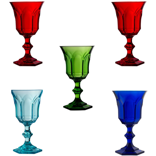 Mario Luca Giusti Victoria Albert Mix Colour Goblets Set of 6