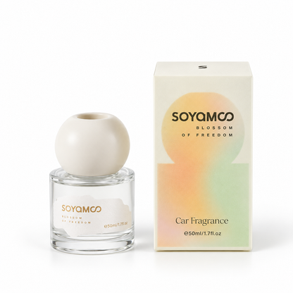 SOYAMOO Moonlit Gardenia Mini Round Car Diffuser 50mL