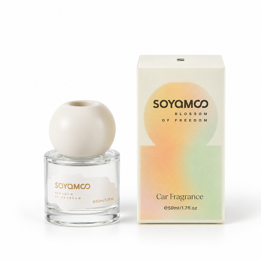SOYAMOO Moonlit Gardenia Mini Round Car Diffuser 50mL