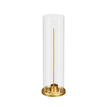 Modern Brass Incense Holder with Removable Acrylic Ash Catcher