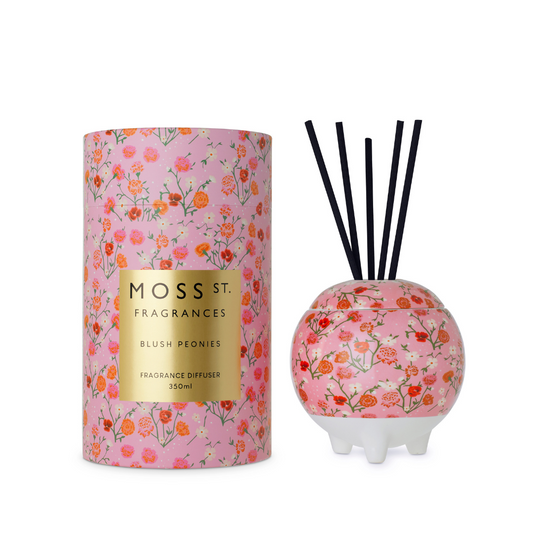 MOSS ST Blush Peonies Ceramic Diffuser 350ml