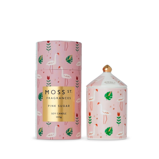 MOSS ST Ceramics Pink Sugar Soy Candle 100g