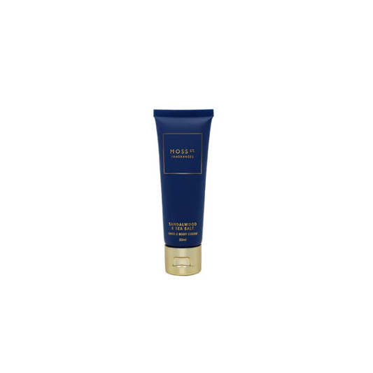 Free Moss St. Sandalwood & Sea Salt Hand Cream 50mL valued $19.95