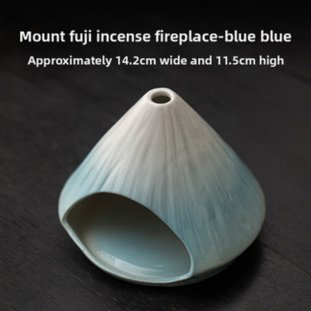 Mount Fuji Incense Burner Ceramic Fireplace Aromatherapy Holder