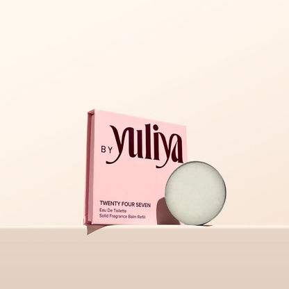 By Yuliya Fragrances Multi-Purpose Solid Fragrance Balm Compact + Refill Twenty Four Seven Eau de Toilette - The Perfume Company