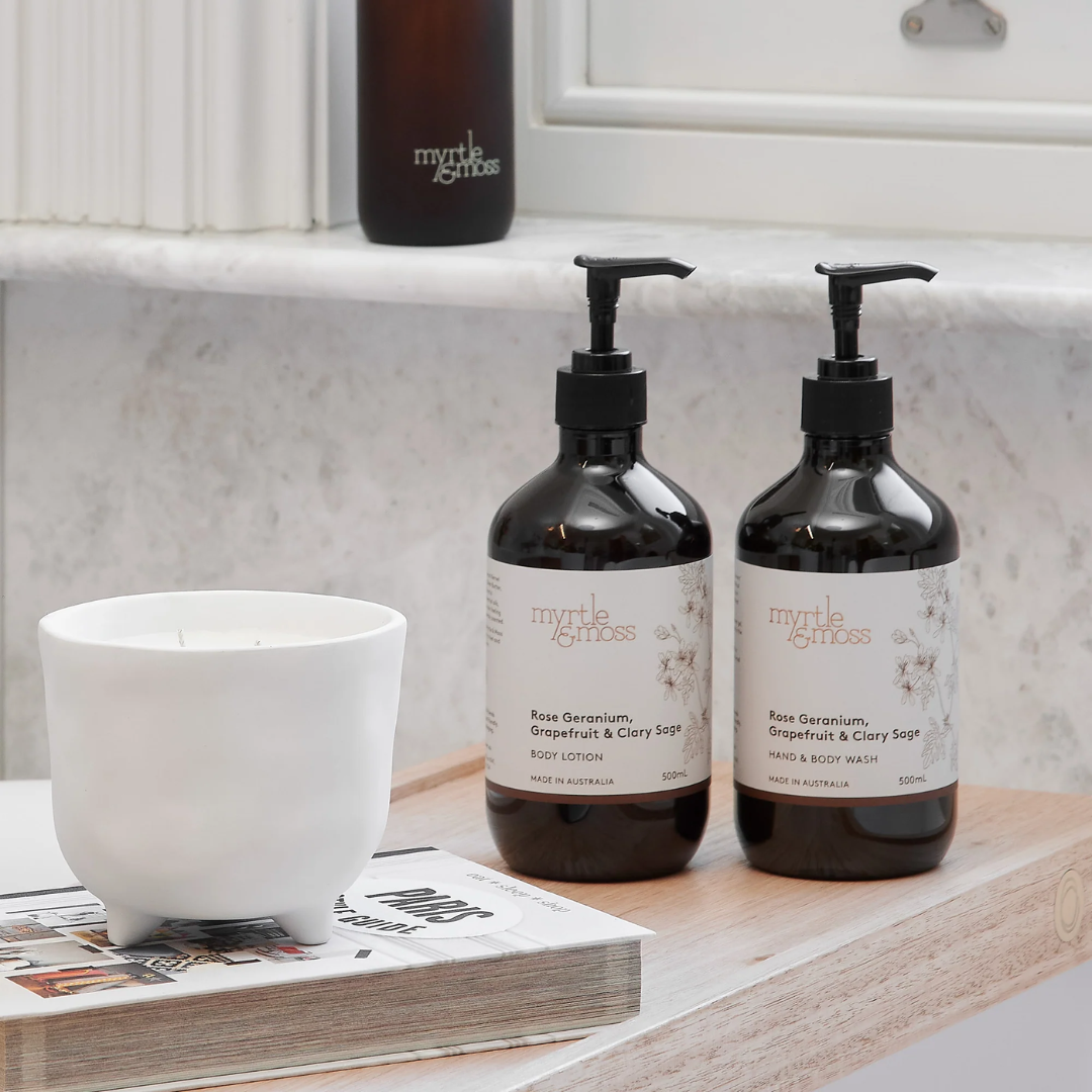 Myrtle & Moss Best Sellers Bundle Rose Geranium, Grapefruit & Clary Sage - The Perfume Company