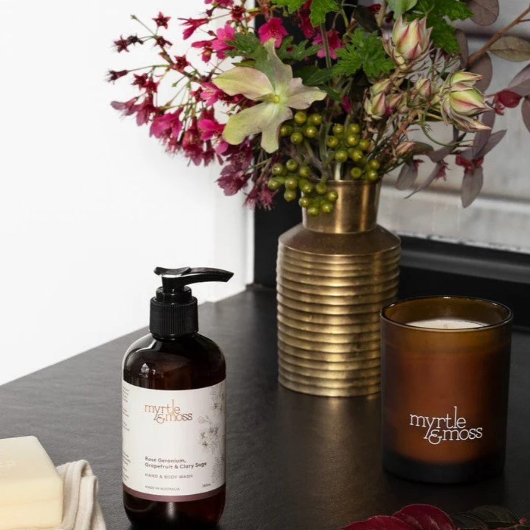 Myrtle & Moss Interior Scent Bundle Rose Geranium, Grapefruit & Clary Sage - The Perfume Company