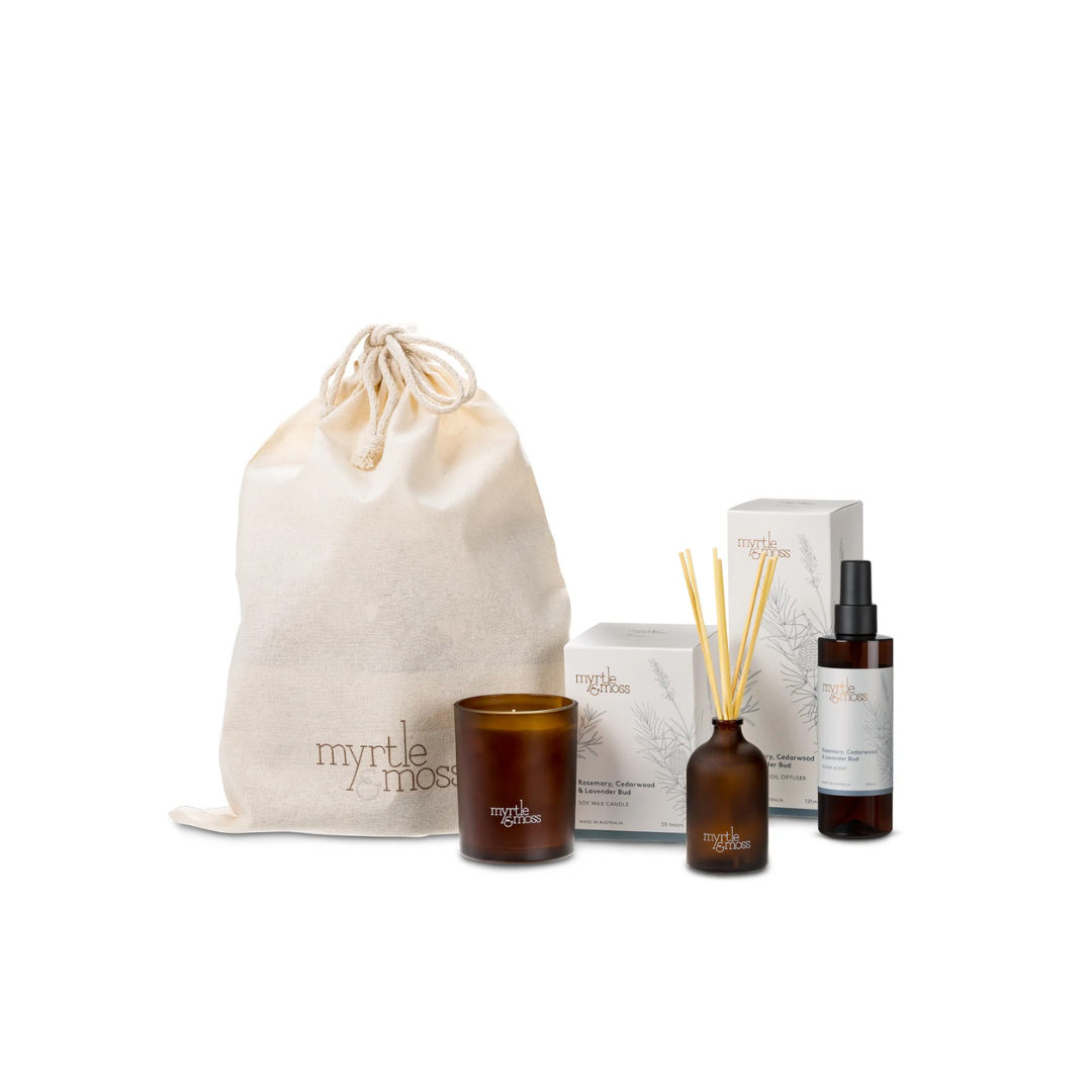 Myrtle & Moss Interior Scent Bundle Rosemary, Cedarwood & Lavender Bud