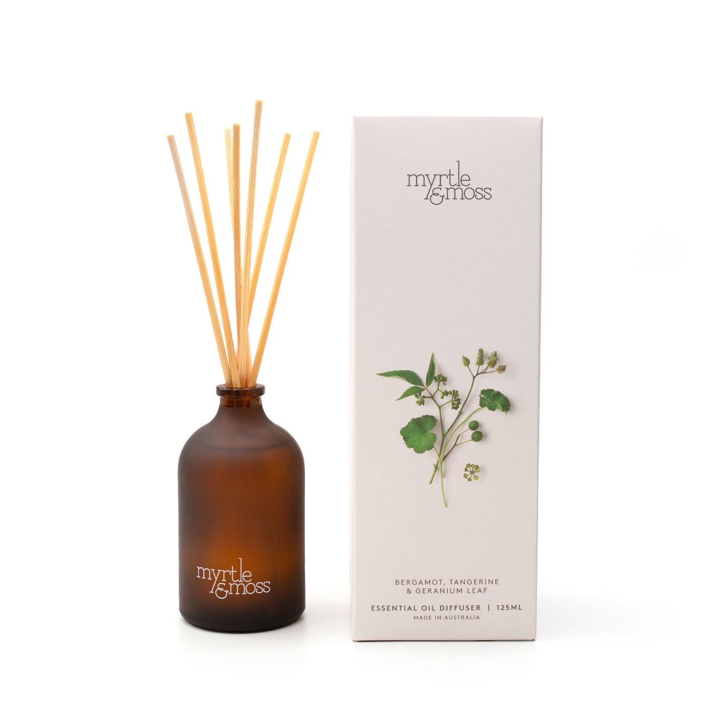 Myrtle & Moss Signature Essential Oil Diffuser Bergamot Rind, Tangerine & Geranium Leaf 125mL