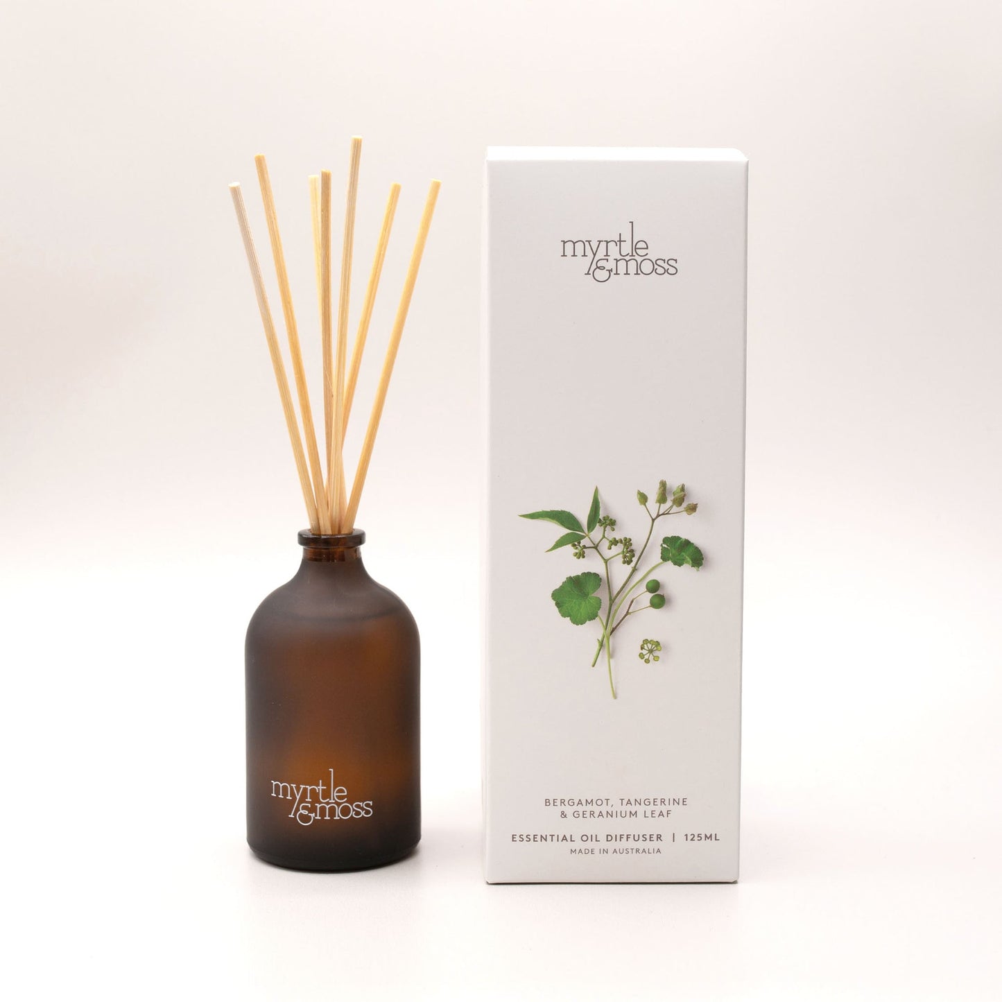 Myrtle & Moss Signature Essential Oil Diffuser Bergamot Rind, Tangerine & Geranium Leaf 125mL