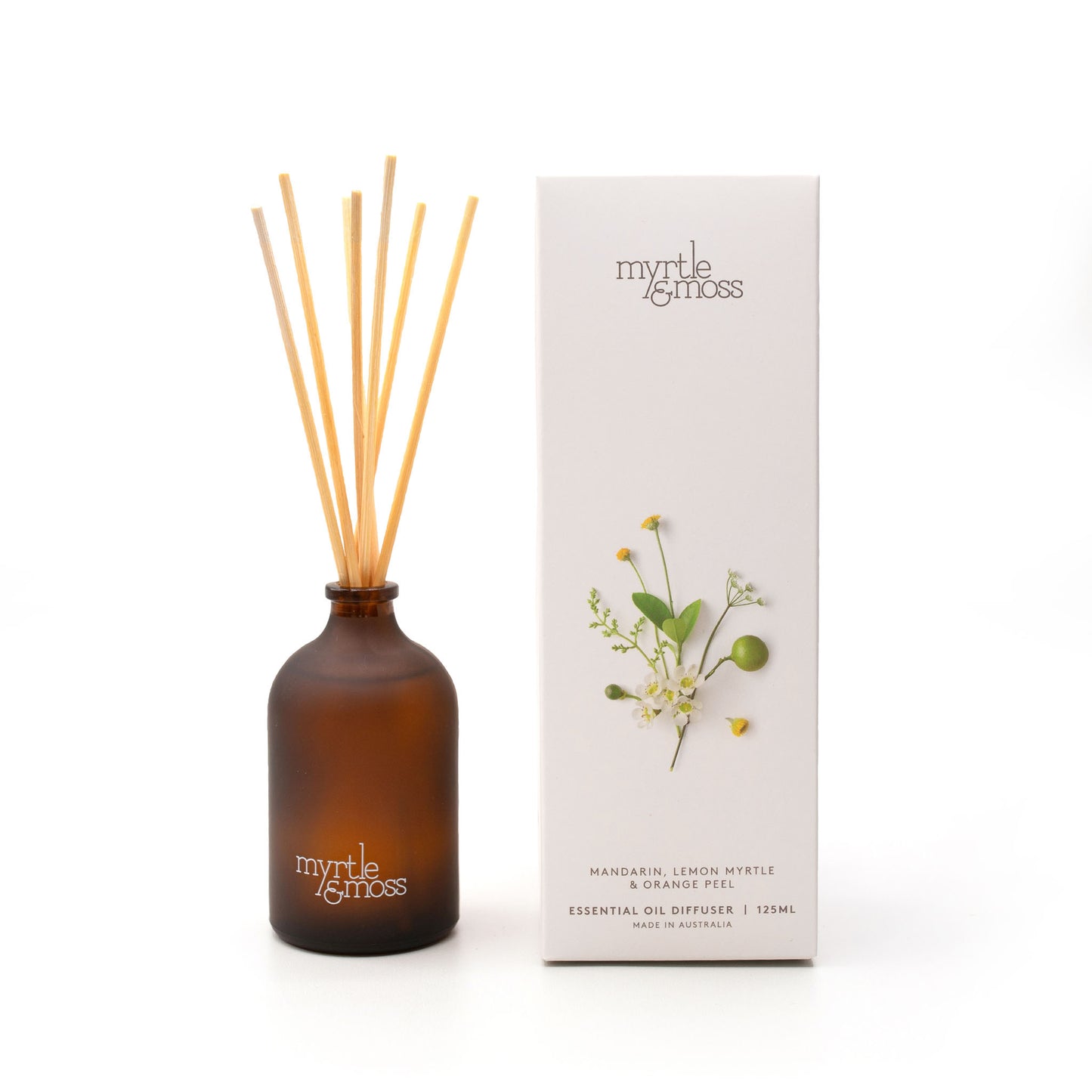 Myrtle & Moss Signature Essential Oil Diffuser Mandarin, Lemon Myrtle & Orange Peel 125mL