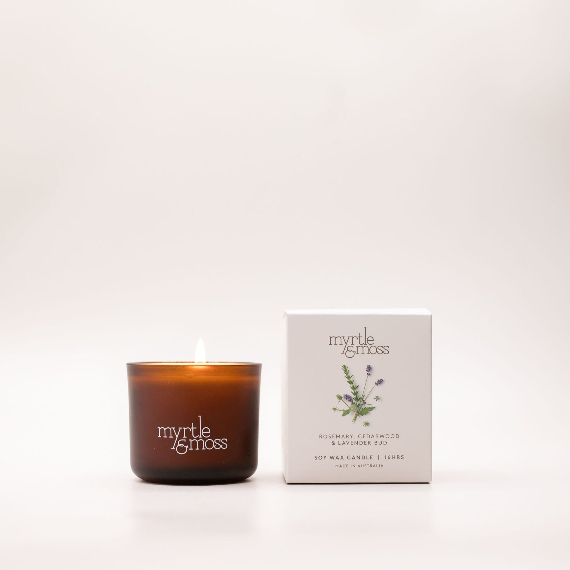 Myrtle & Moss Signature Candle Rosemary, Cedarwood & Lavender Bud 16-Hour
