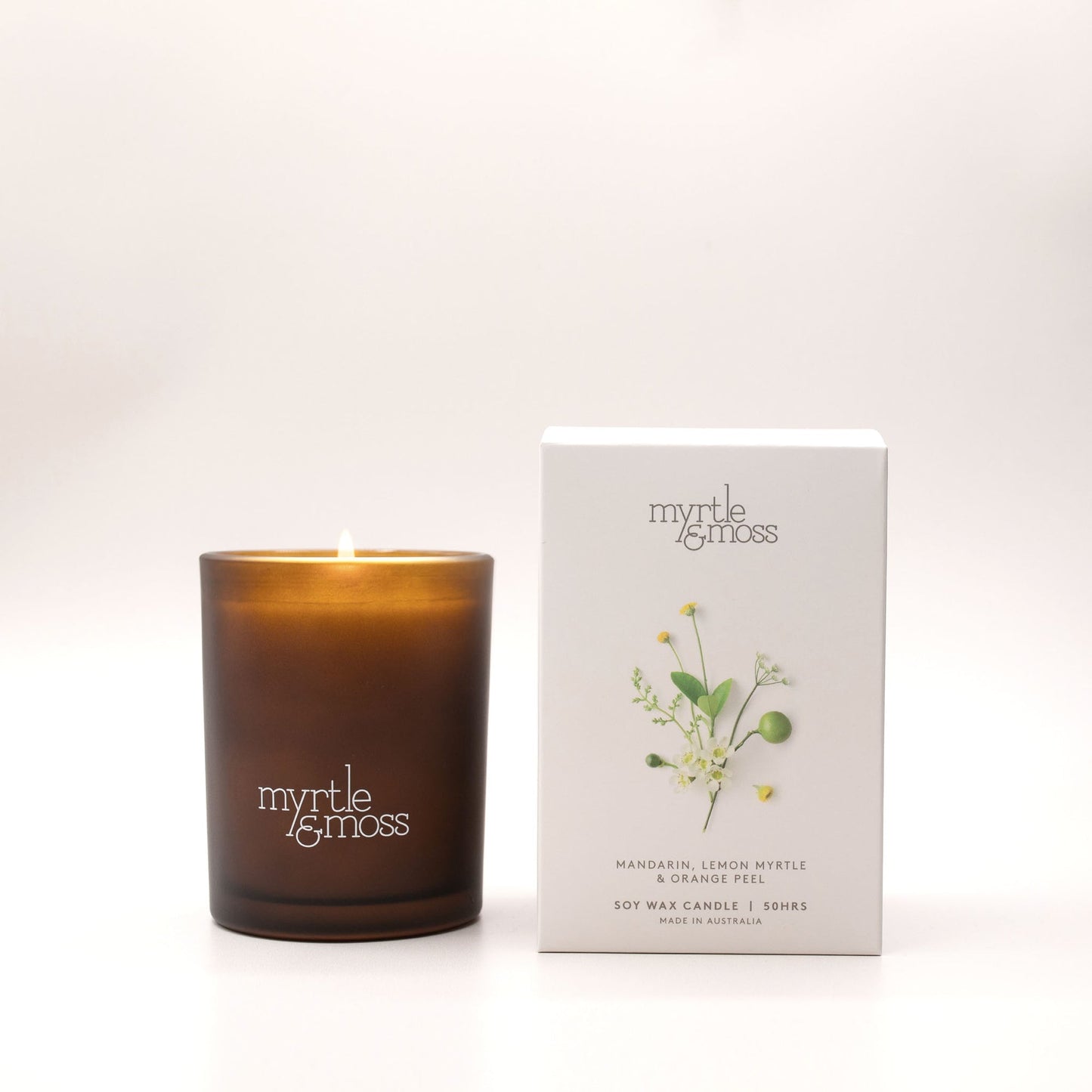 Myrtle & Moss Signature Candle Mandarin, Lemon Myrtle & Orange Peel 50-Hour