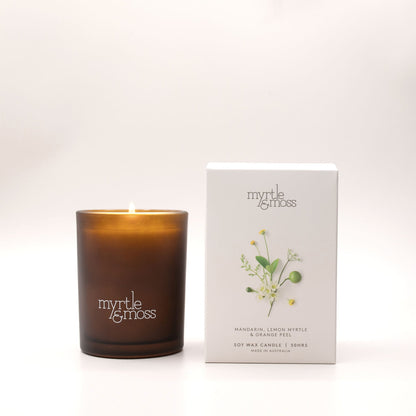 Myrtle & Moss Signature Candle Mandarin, Lemon Myrtle & Orange Peel 50-Hour
