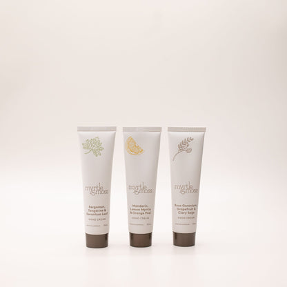 Myrtle & Moss Signature 30mL hand cream collection