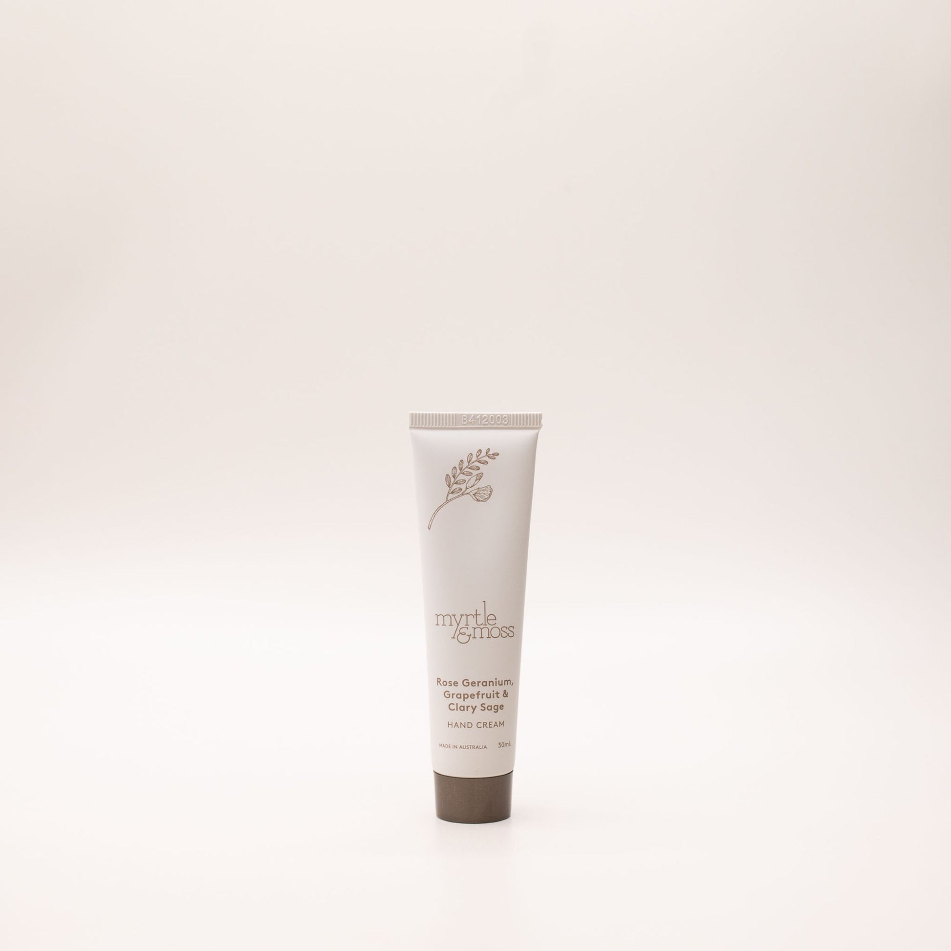 Myrtle & Moss Signature Hand Cream Rose Geranium, Grapefruit & Clary Sage 30mL