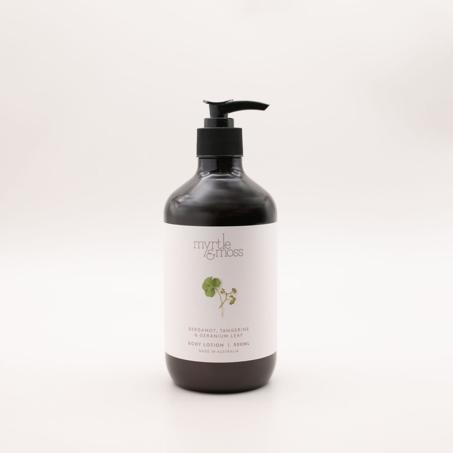 Myrtle & Moss Signature Body Lotion Bergamot Rind, Tangerine & Geranium Leaf 500mL