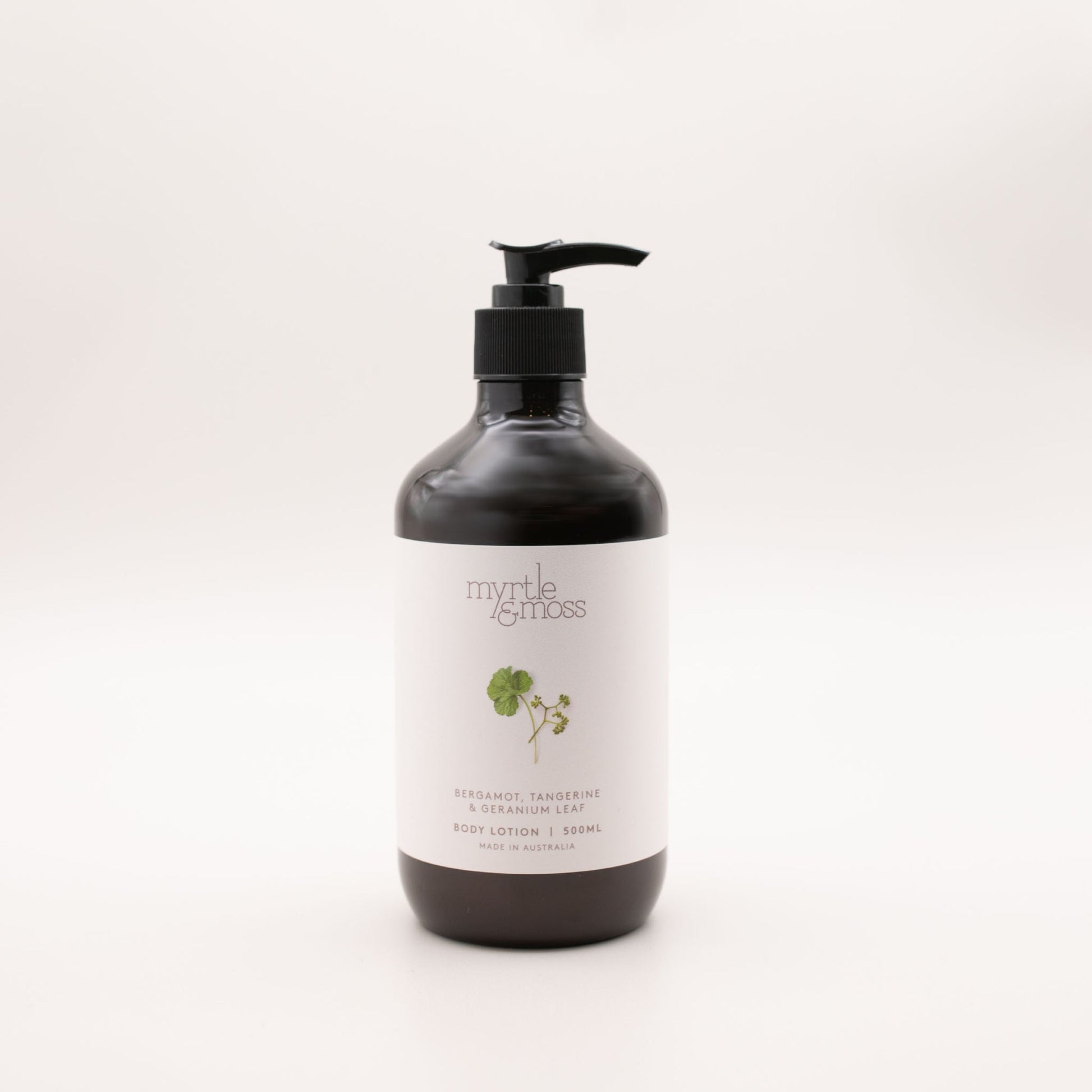 Myrtle & Moss Signature Body Lotion Bergamot Rind, Tangerine & Geranium Leaf 500mL