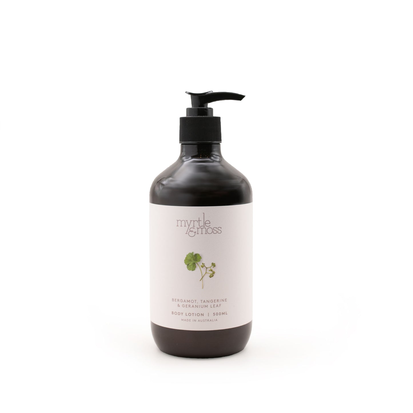 Myrtle & Moss Signature Body Lotion Bergamot Rind, Tangerine & Geranium Leaf 500mL