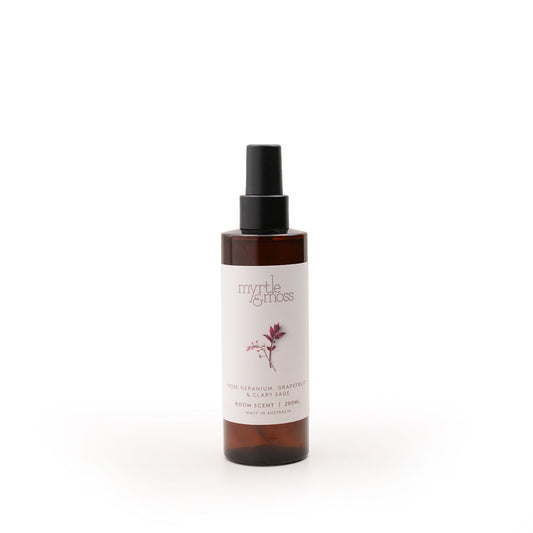 Myrtle & Moss Signature Room Scent Rose Geranium, Grapefruit & Clary Sage 200mL - The Gift Company