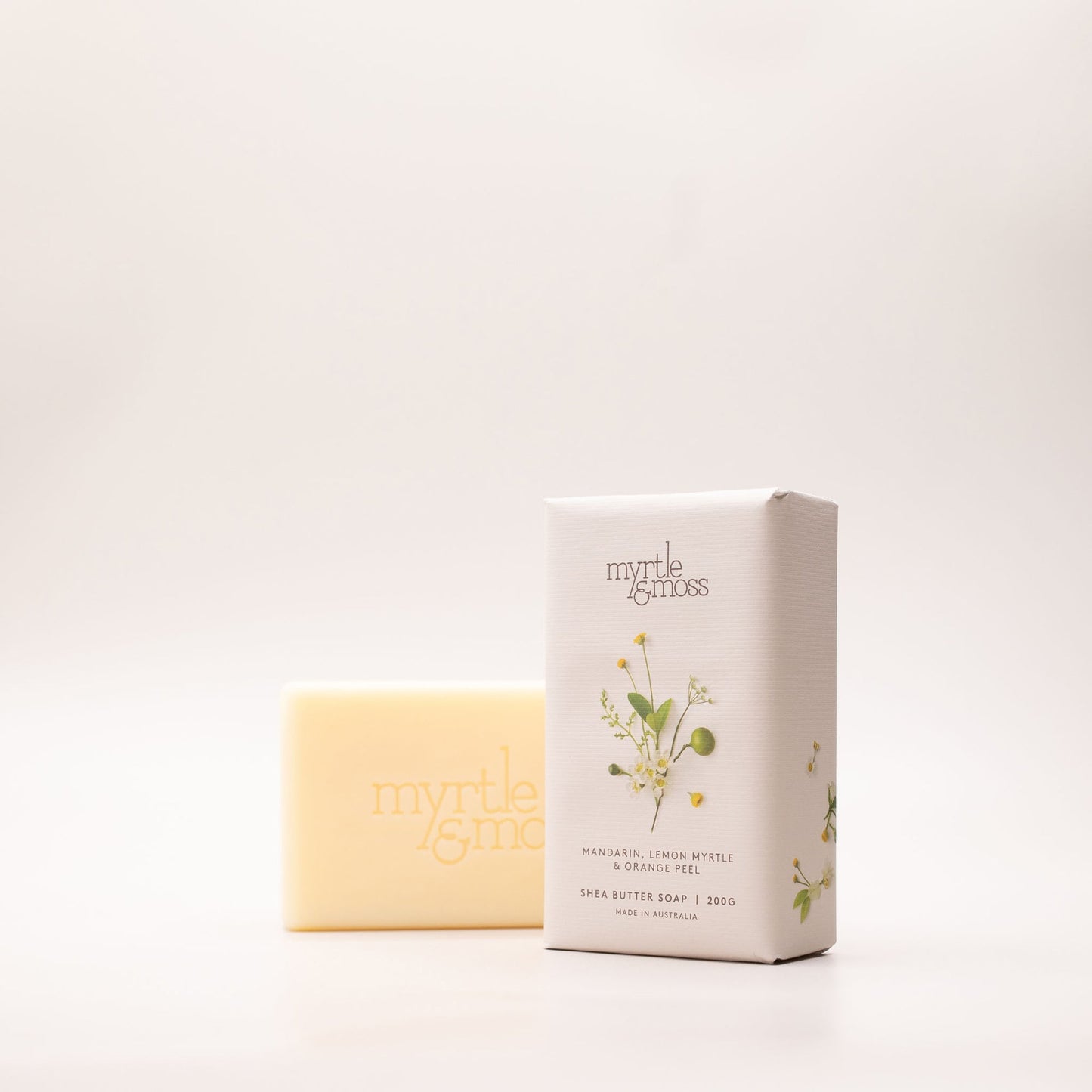 Myrtle & Moss Signature Shea Butter Soap Mandarin, Lemon Myrtle & Orange Peel 200g